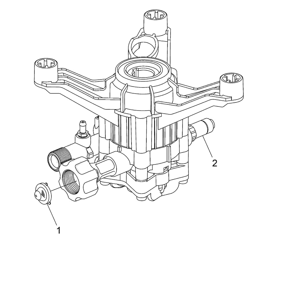 Pump Diagram and Parts List for 021025-00  Briggs and Stratton Pressure Washer
